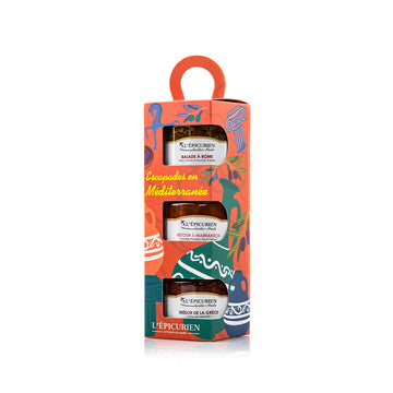 Coffret trio apéritif Escapades en Méditerranée L'Épicurien