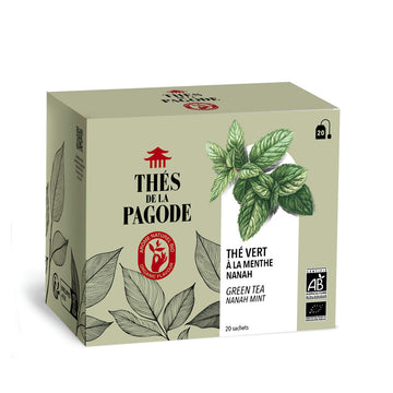 Coffret de 20 infusettes de thé vert menthe Nanah bio Thés de la Pagode