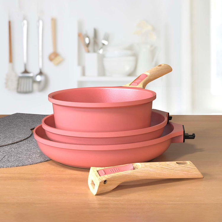 Kit cuisine 7 pièces rose Cookut