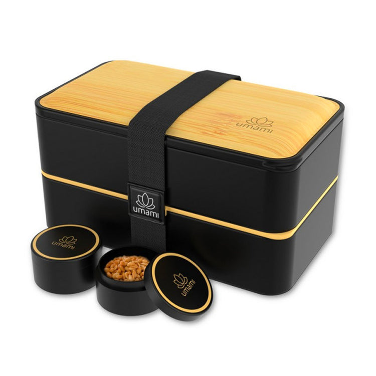 Bento en bambou de 1,2L noir Umami