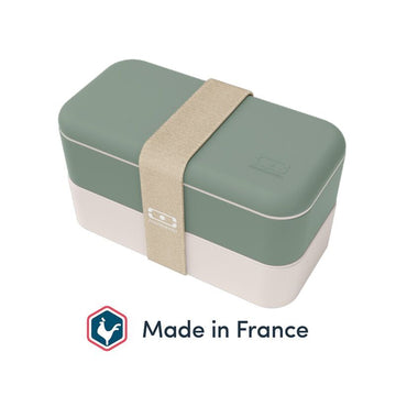 Bento 2 étages hermétique 1 L Vert naturel Original Monbento