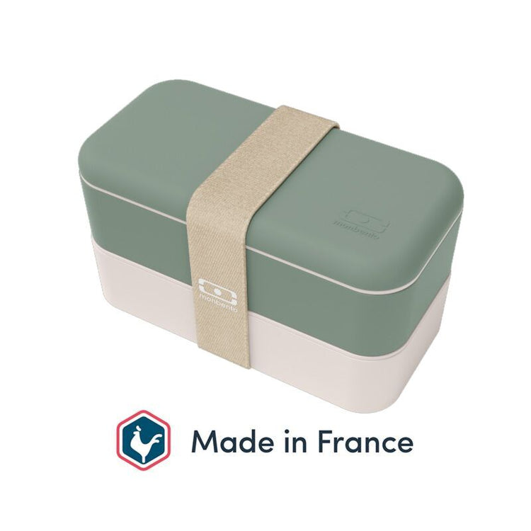 Bento 2 étages hermétique 1 L Vert naturel Original Monbento