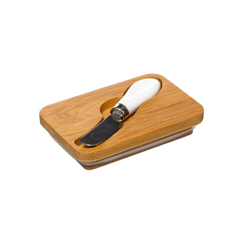 Beurrier en céramique avec couteau