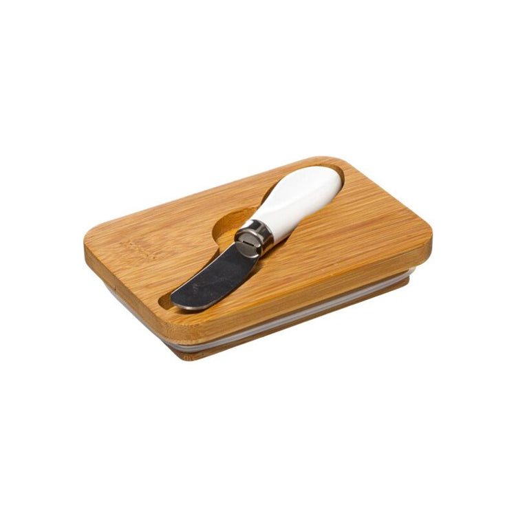 Beurrier en céramique avec couteau