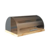 Boîte à pain Inox et bambou couvercle coulissant 39 cm 7 L Beige Five