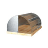 Boîte à pain Inox et bambou couvercle coulissant 39 cm 7 L Beige Five