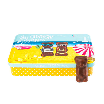 Coffret métal 12 oursons guimauve chocolat au lait Sophie M