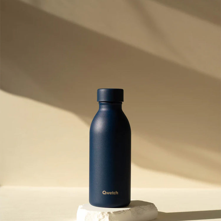 Bouteille isotherme en inox 500ml marine Icon Qwetch