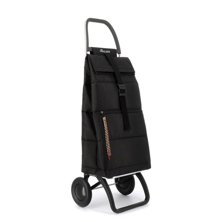 Chariot big tweed 2 roues pliable aluminium Noir Rolser