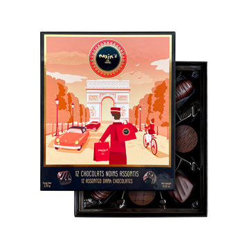 Coffret 12 chocolats noirs assortis Maxim's