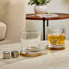 Coffret 2 verres à whisky + pierres Jules 270ml Atmosphera