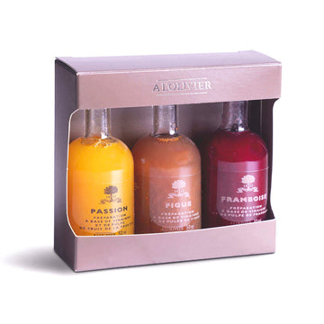 Coffret de 3 miniatures de vinaigres de 50ml A l'Olivier