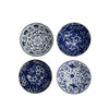 Coffret 4 bols Tayo porcelaine 500ml bleu & blanc Tokyo Tokyo Design