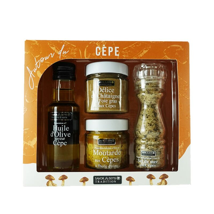 Coffret de 4 produits autour du cèpe Savor