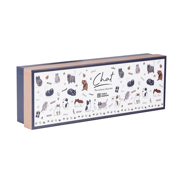 Coffret de 8 tasses 11cl Chat Table Passion