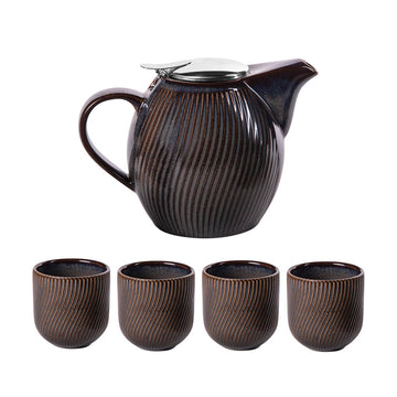 Coffret théière 0,9L et 4 gobelets Mao Table Passion