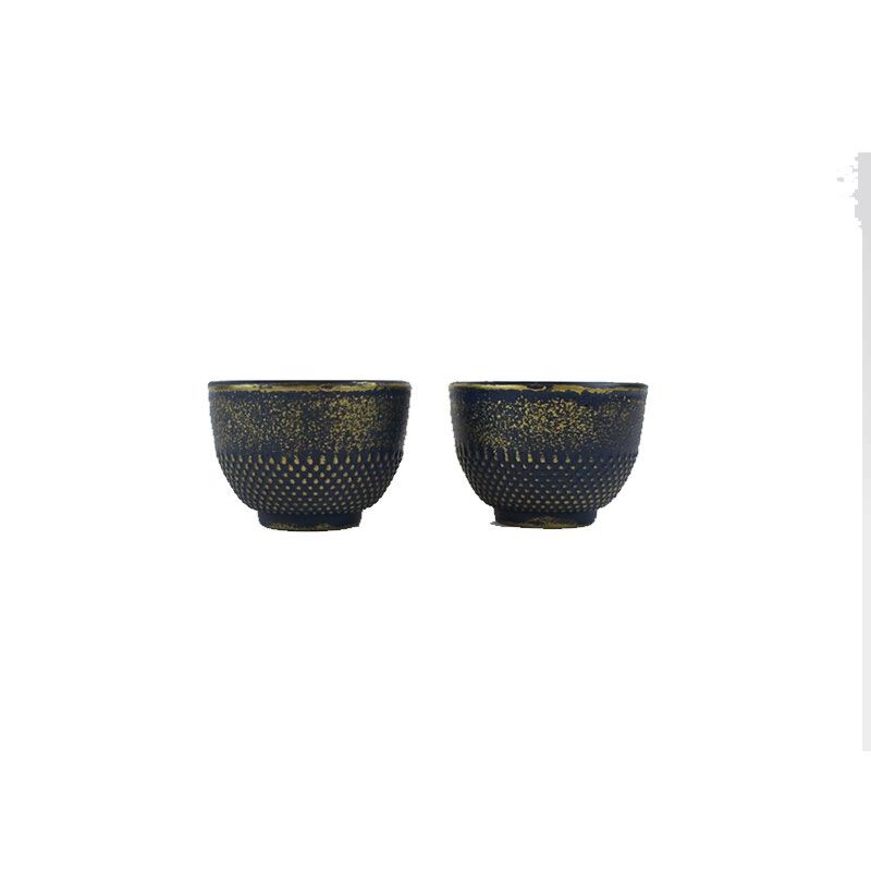 Coffret théière en fonte Bleu & Or