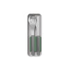 Couverts inox 3 pièces avec étui Vert Bento Slim Monbento