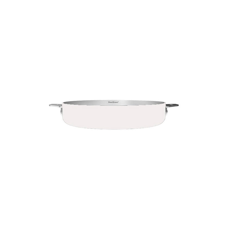 Poêle en inox 24 cm blanche La Merveilleuse Cookut