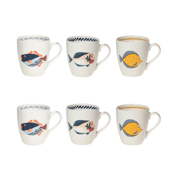 Coffret de 6 tasses en porcelaine 23cl Lorient Table Passion