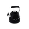 Bouilloire sifflante 2,3 L Noir Années 50 Smeg