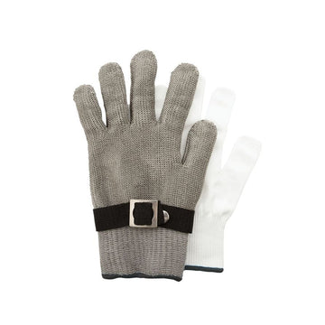 Gants à huîtres 2 pièces HPPE & acier inoxydable taille L gris Point-Virgule
