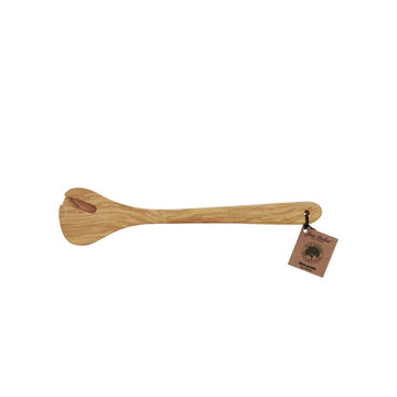 Couvert à salade Gingko en bois d'olivier 30cm marron Dubost Colas Pradel