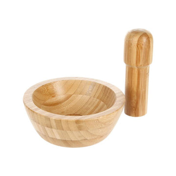 Mortier et pilon Bambou naturel 11,5 cm Five