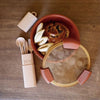 Kit couvert nomade Plastique biosourcé 18 cm Latte Binikit Bini
