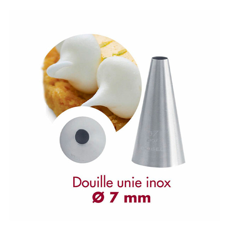 Douille unie inox 7 mm Gobel
