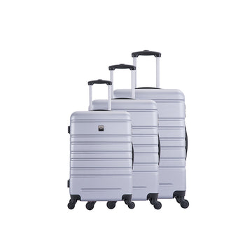 Set de 3 valises 4 roues ABS Argent France bag