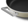Sauteuse 28 cm avec couvercle Crème Mat Années 50 Smeg