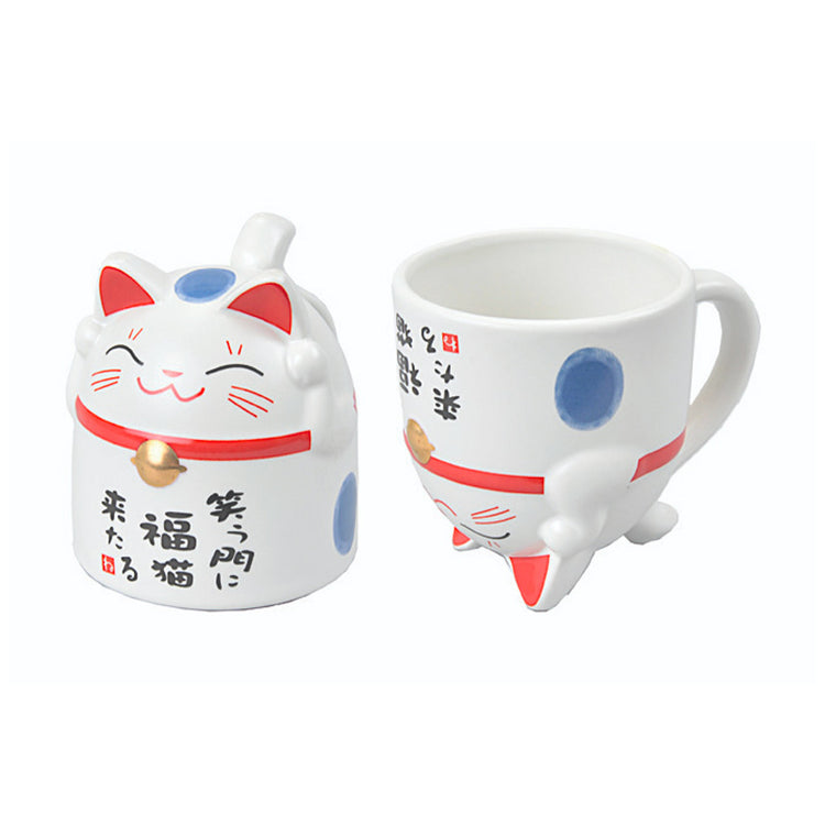 Mug en grès de 350ml Kawaii Lucky Cat Tokyo Design