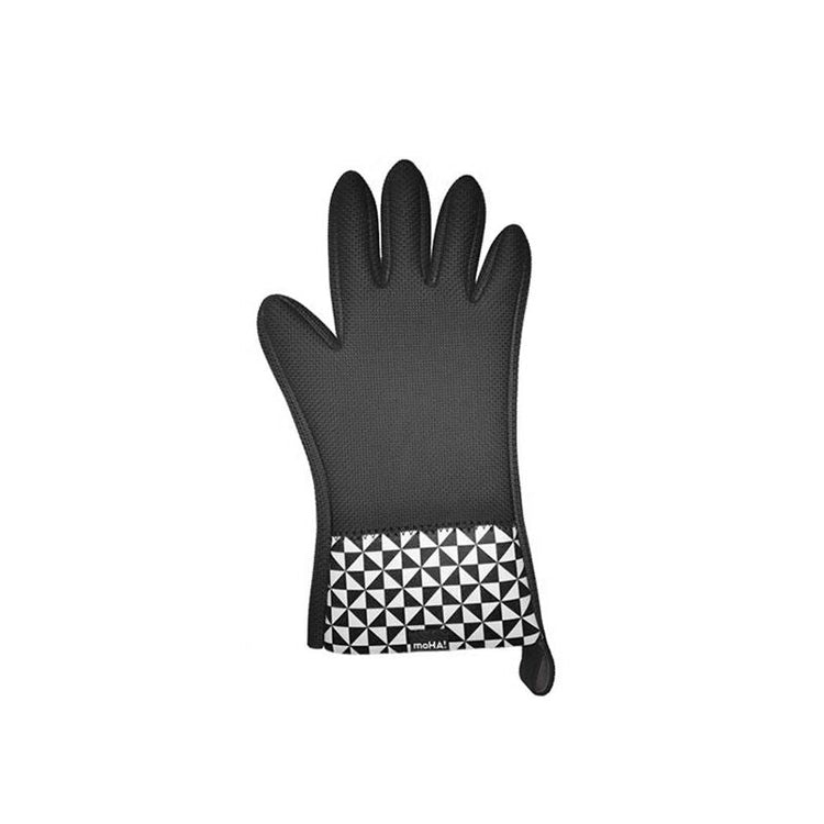Gant de cuisine résistant à la chaleur noir et blanc Moha