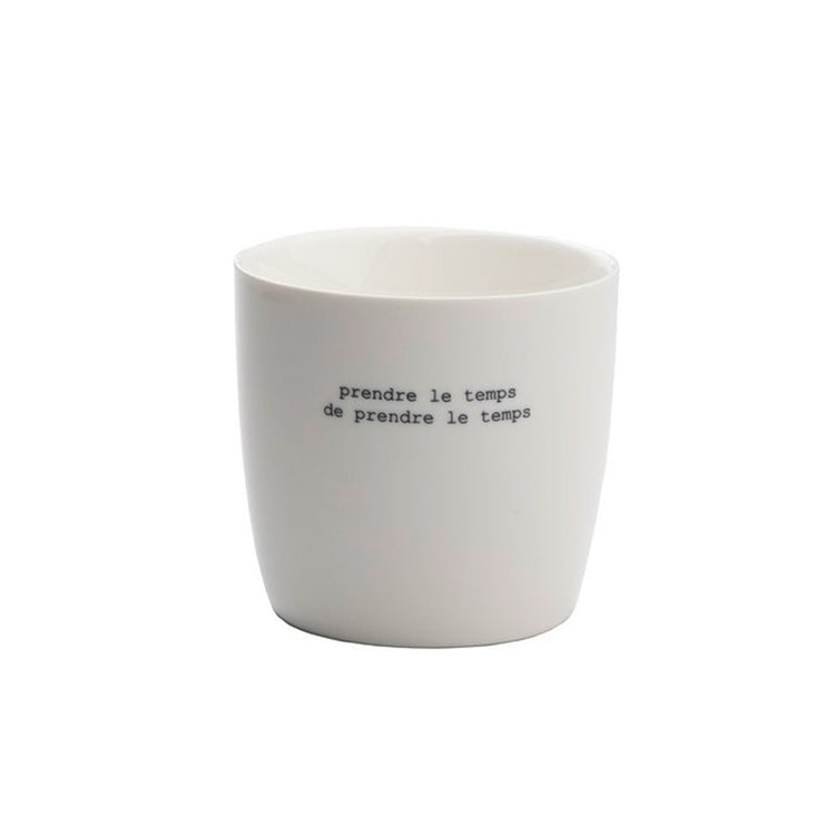 Mug Prendre le temps de prendre le temps blanc en porcelaine 300ml Sogne