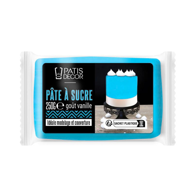 Pâte à sucre bleue 250g Patisdecor