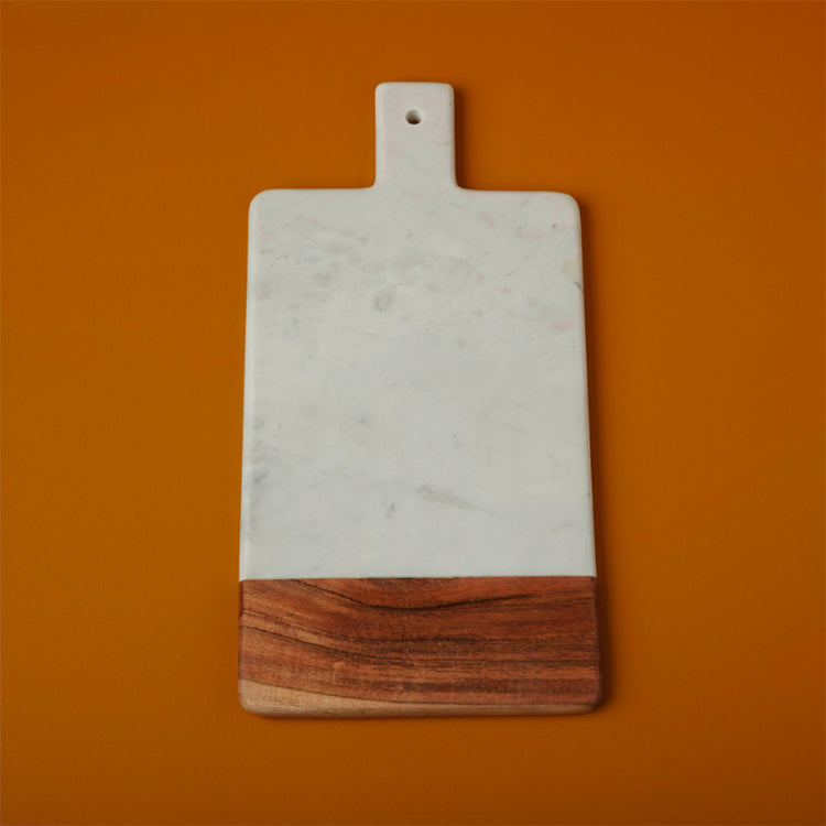 Planche avec poignée en marbre et bois rectangle Be Home