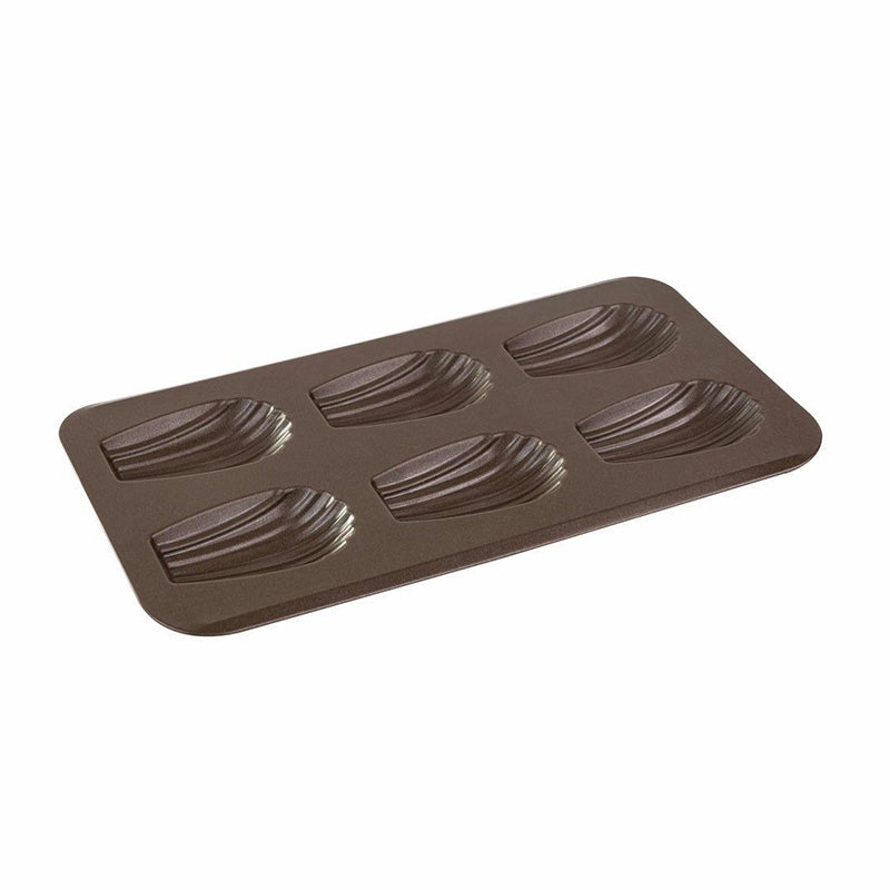 Plaque 6 madeleines gourmandes anti-adhésive Gobel