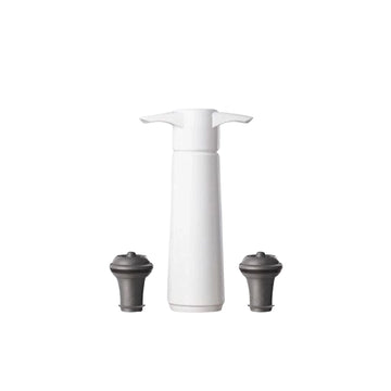 Pompe à vin avec 2 bouchons en silicone blanc Wine Saver VACU VIN
