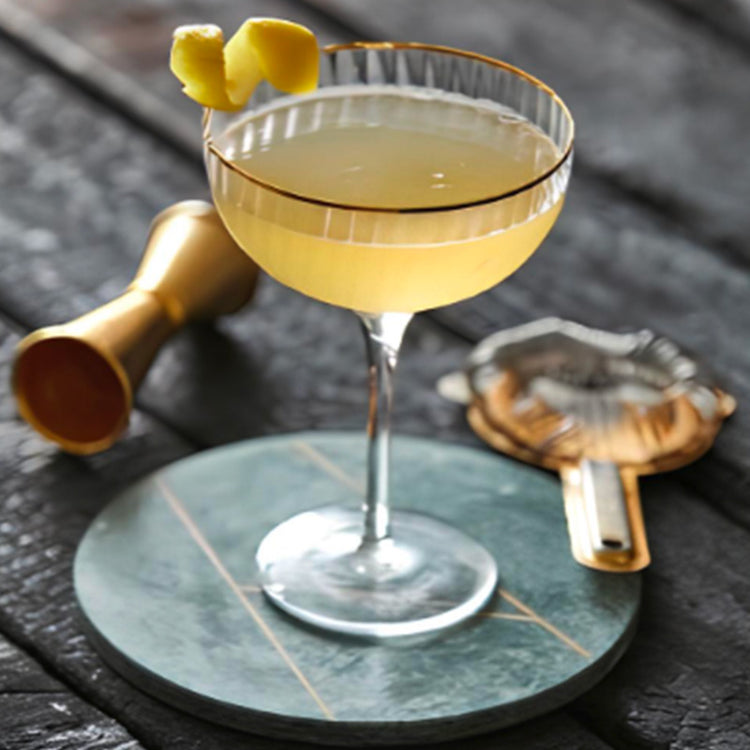 Boite de 4 verres à cocktail en verre de 31,5cl Palermo Gold Lyngby