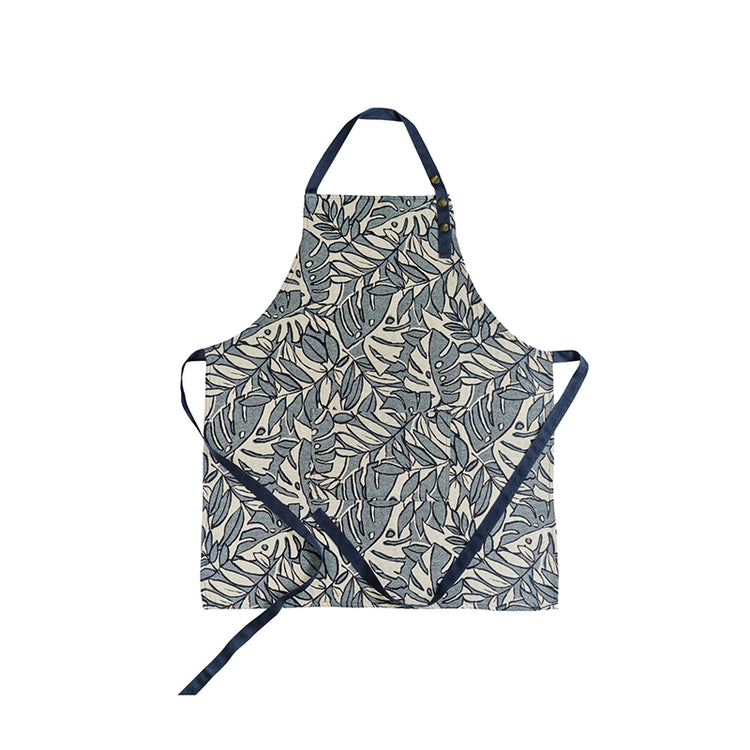 Tablier en coton pour homme Youmi Blue Les Tabliers de Julie Andrieu