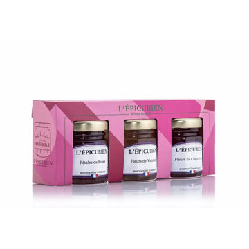 Réglette Flower Power 3x50g Confits de Fleurs Rose Violette Pavot L'Épicurien