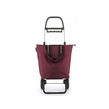 Sac de course pliable à 2 roues aubergine Logic Rolser