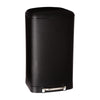Poubelle rectangulaire à pédale métal noire 30L Ariane Five