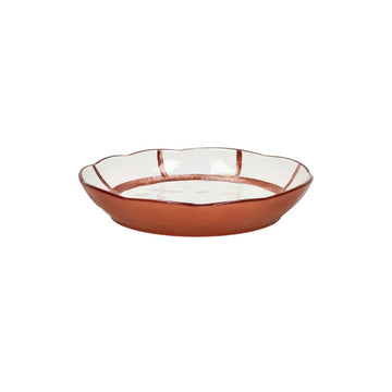 Assiette calotte en porcelaine 20 cm rouille Mykonos Pomax