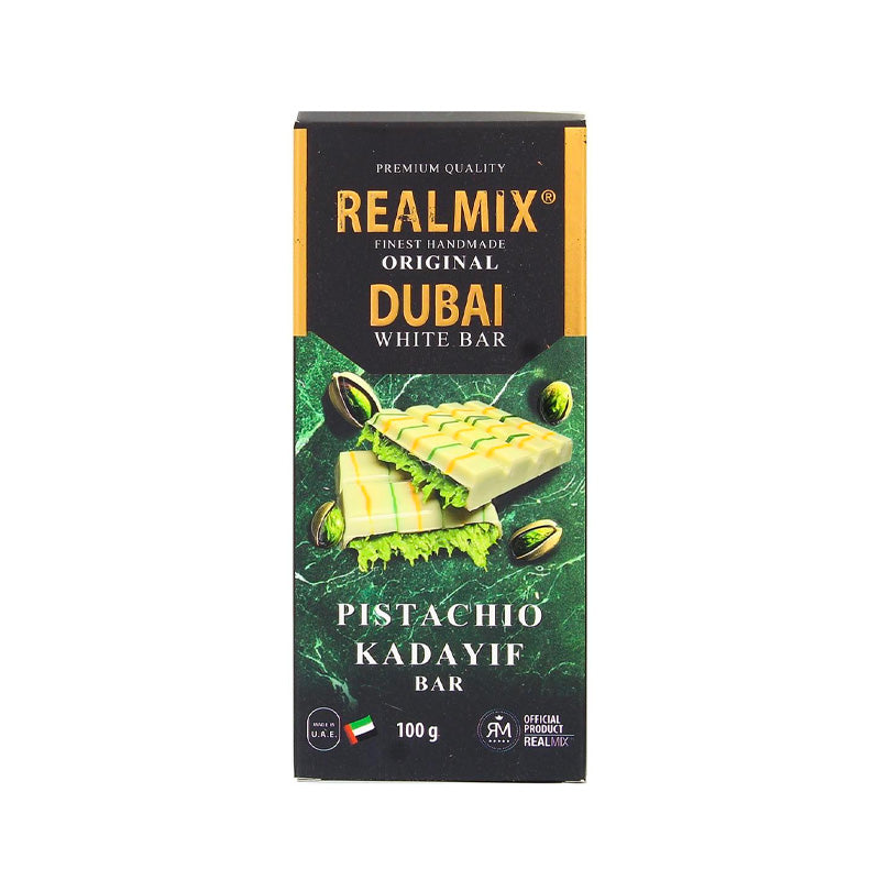 Tablette de chocolat blanc Dubai 100g RealMix