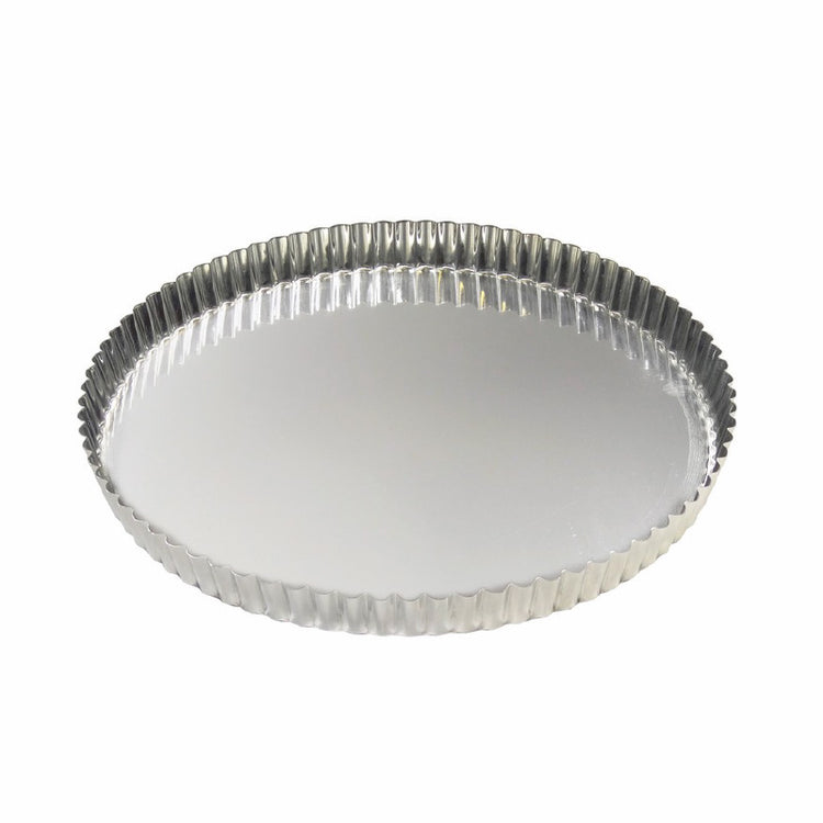 Tourtière cannelée fer blanc 24 cm Gobel
