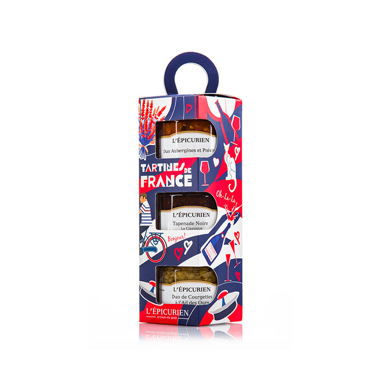 Coffret trio apéritif Tartines de France L'Épicurien