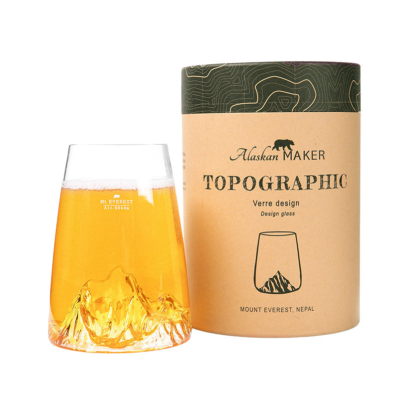 Verre à eau design Everest 450ml Topographic Alaskan Maker