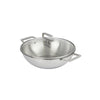 Wok en inox avec couvercle 28 cm Castel'Pro Cristel